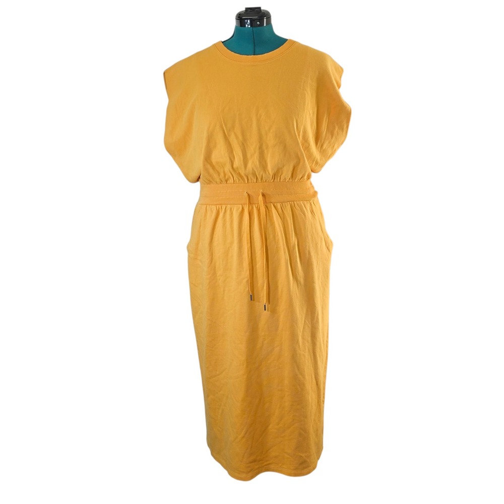 NWT Calia Midi Dress Gold Orange Glowing Umber Size L